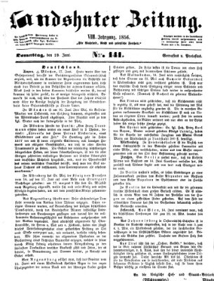 Landshuter Zeitung Donnerstag 19. Juni 1856