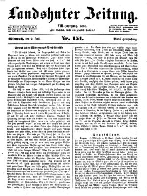 Landshuter Zeitung Mittwoch 2. Juli 1856