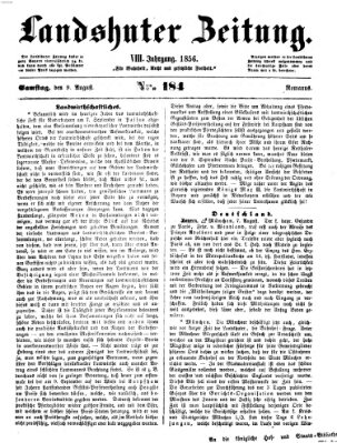 Landshuter Zeitung Samstag 9. August 1856