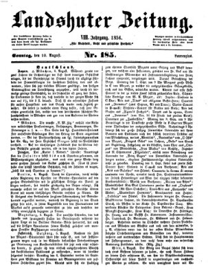 Landshuter Zeitung Sonntag 10. August 1856