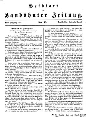 Landshuter Zeitung Montag 10. November 1856