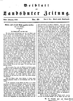 Landshuter Zeitung Montag 8. Dezember 1856
