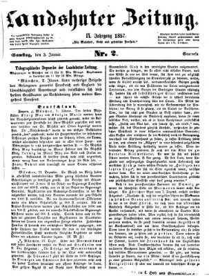 Landshuter Zeitung Samstag 3. Januar 1857