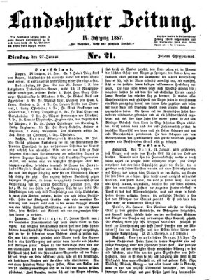 Landshuter Zeitung Dienstag 27. Januar 1857