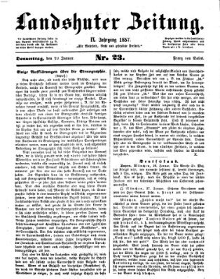 Landshuter Zeitung Donnerstag 29. Januar 1857