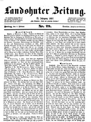 Landshuter Zeitung Freitag 6. Februar 1857
