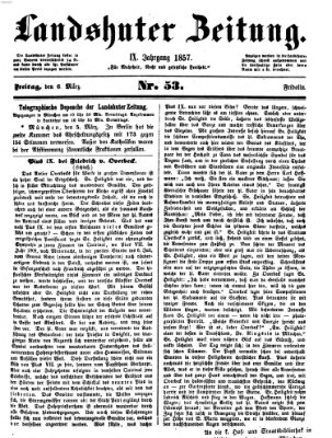 Landshuter Zeitung Freitag 6. März 1857