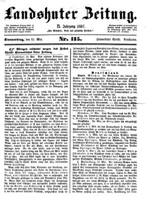 Landshuter Zeitung Donnerstag 21. Mai 1857