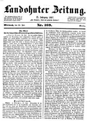 Landshuter Zeitung Mittwoch 29. Juli 1857