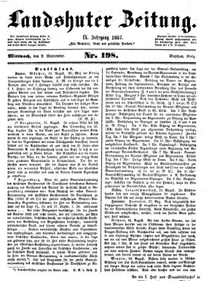 Landshuter Zeitung Mittwoch 2. September 1857