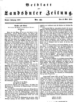 Landshuter Zeitung Montag 18. Mai 1857