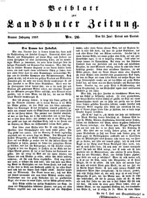 Landshuter Zeitung Montag 29. Juni 1857