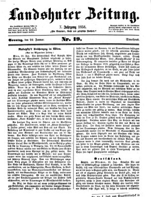 Landshuter Zeitung Sonntag 24. Januar 1858