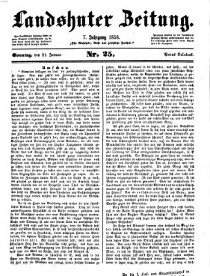 Landshuter Zeitung Sonntag 31. Januar 1858