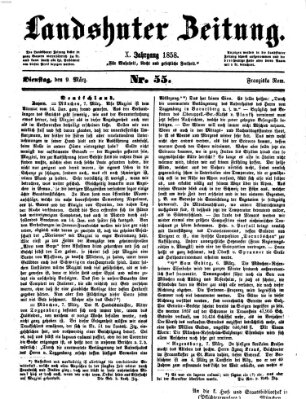 Landshuter Zeitung Dienstag 9. März 1858