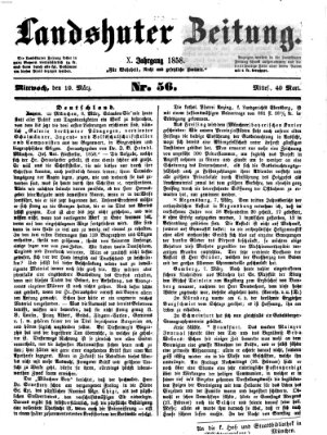 Landshuter Zeitung Mittwoch 10. März 1858