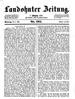 Landshuter Zeitung Sonntag 9. Mai 1858