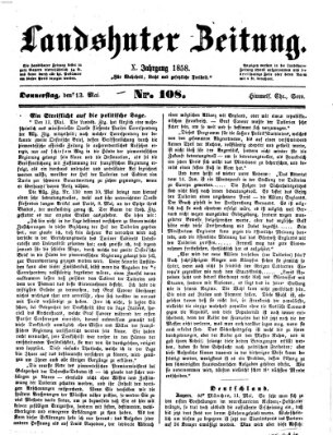 Landshuter Zeitung Donnerstag 13. Mai 1858