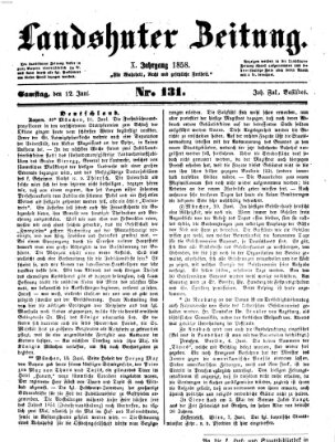 Landshuter Zeitung Samstag 12. Juni 1858
