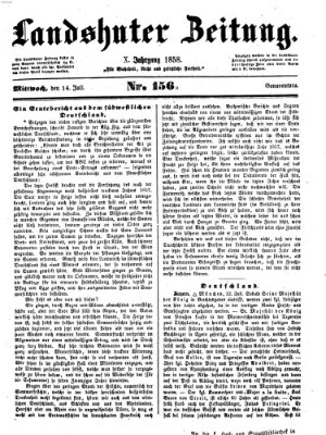 Landshuter Zeitung Mittwoch 14. Juli 1858
