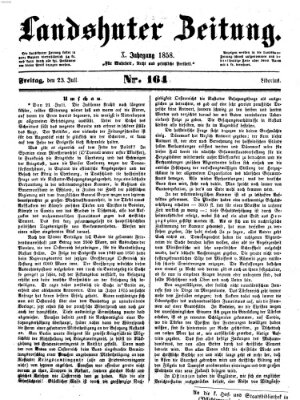 Landshuter Zeitung Freitag 23. Juli 1858