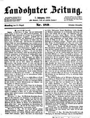 Landshuter Zeitung Samstag 21. August 1858