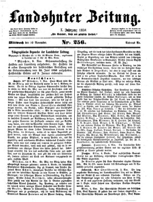 Landshuter Zeitung Mittwoch 10. November 1858