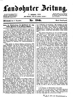 Landshuter Zeitung Mittwoch 8. Dezember 1858