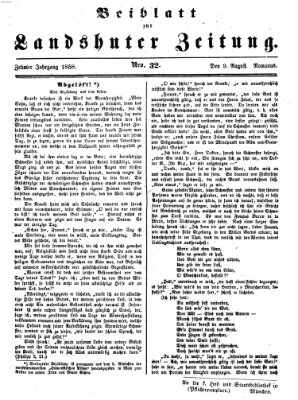 Landshuter Zeitung Montag 9. August 1858