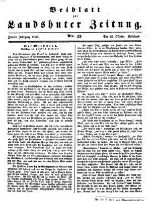 Landshuter Zeitung Montag 25. Oktober 1858