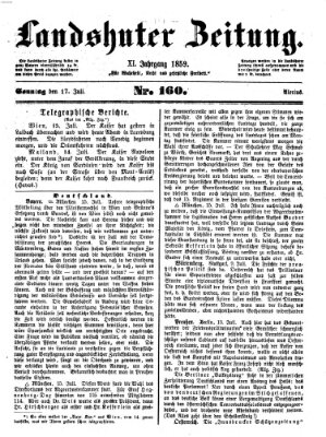 Landshuter Zeitung Sonntag 17. Juli 1859