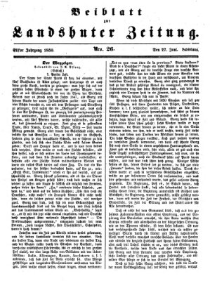 Landshuter Zeitung Montag 27. Juni 1859