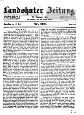 Landshuter Zeitung Samstag 12. Mai 1860