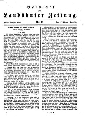 Landshuter Zeitung Montag 27. Februar 1860