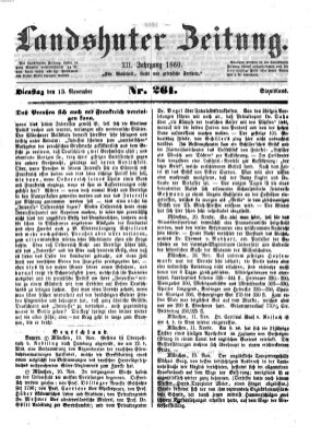 Landshuter Zeitung Dienstag 13. November 1860