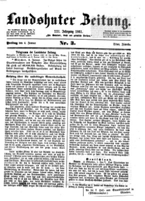 Landshuter Zeitung Freitag 4. Januar 1861