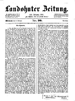 Landshuter Zeitung Mittwoch 6. Februar 1861