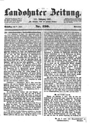 Landshuter Zeitung Samstag 8. Juni 1861