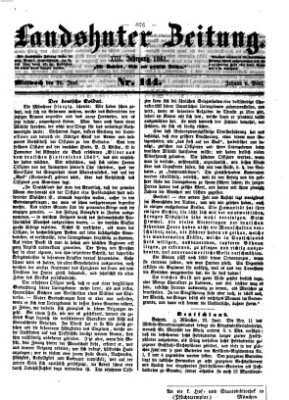 Landshuter Zeitung Mittwoch 26. Juni 1861