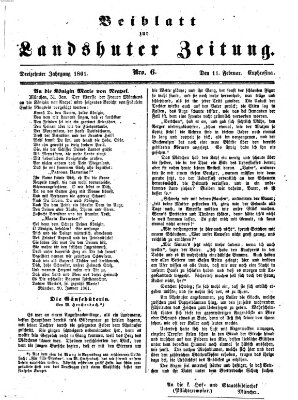 Landshuter Zeitung Montag 11. Februar 1861
