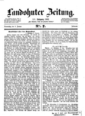 Landshuter Zeitung Donnerstag 9. Januar 1862