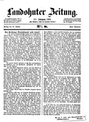 Landshuter Zeitung Freitag 10. Januar 1862