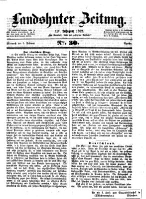 Landshuter Zeitung Mittwoch 5. Februar 1862