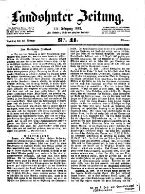 Landshuter Zeitung Dienstag 18. Februar 1862
