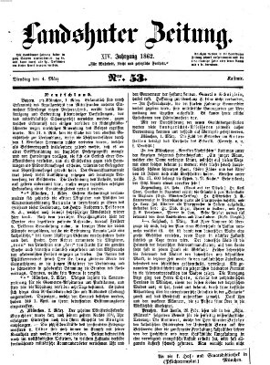 Landshuter Zeitung Dienstag 4. März 1862