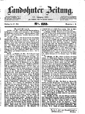 Landshuter Zeitung Dienstag 27. Mai 1862