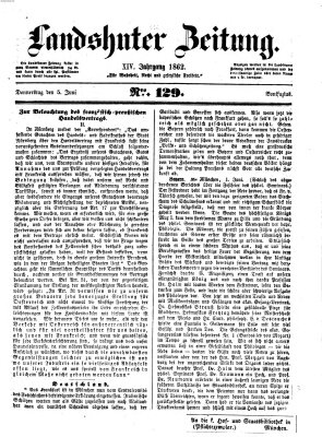 Landshuter Zeitung Donnerstag 5. Juni 1862