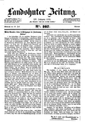 Landshuter Zeitung Mittwoch 23. Juli 1862