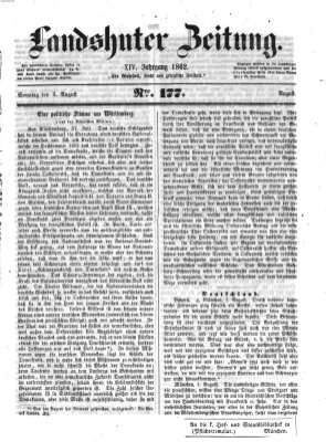 Landshuter Zeitung Sonntag 3. August 1862