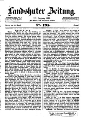 Landshuter Zeitung Dienstag 26. August 1862
